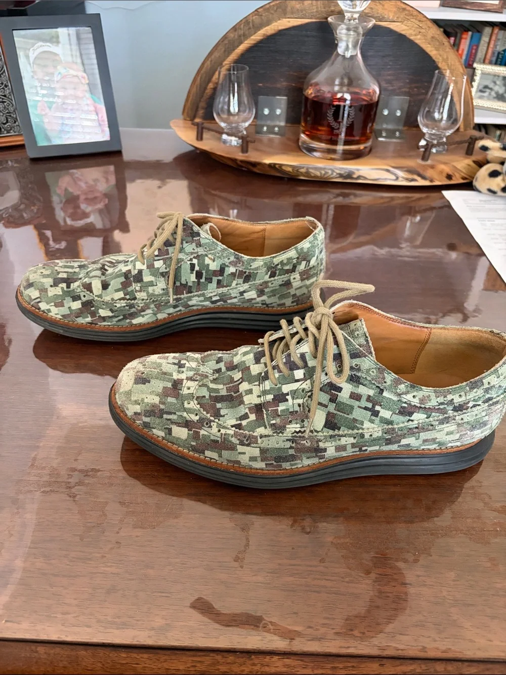 Cole Haan Lunargrand Long Wingtip Derby / Oxford Digital Camo
